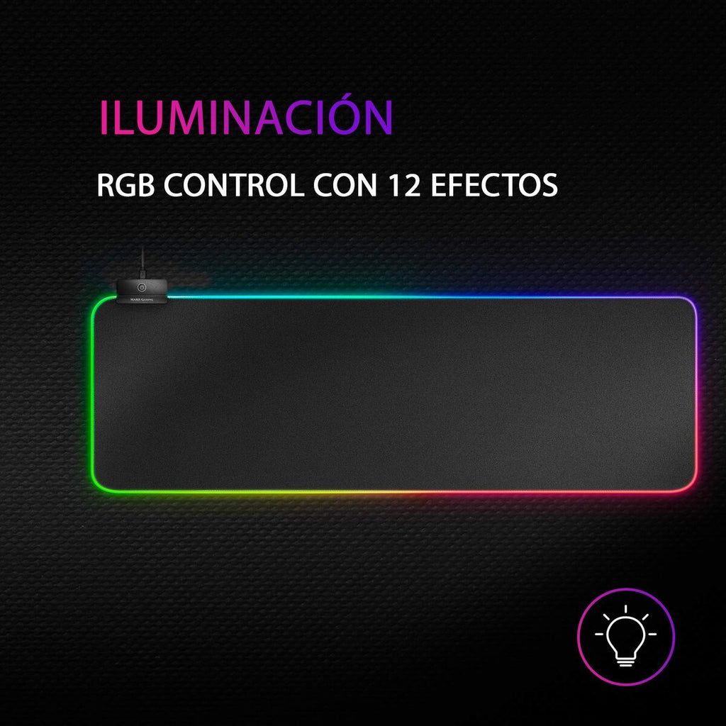 Gaming Mat with LED Illumination Mars Gaming MMPRGB2 Black