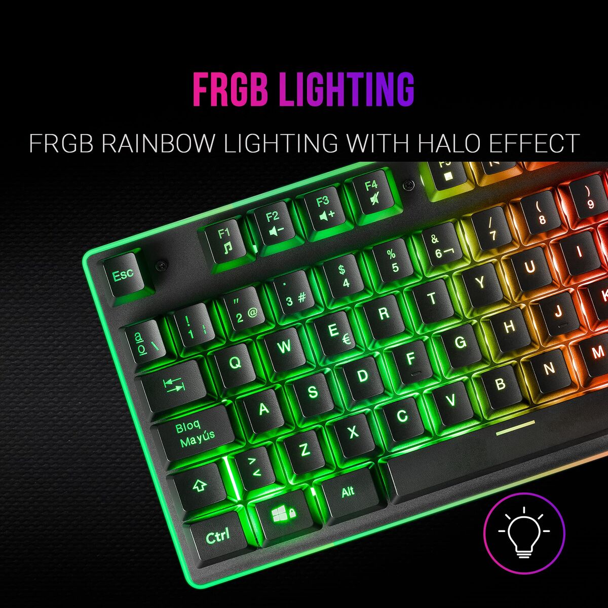 Keyboard with Gaming Mouse Mars Gaming MCPXBES Black Spanish Qwerty