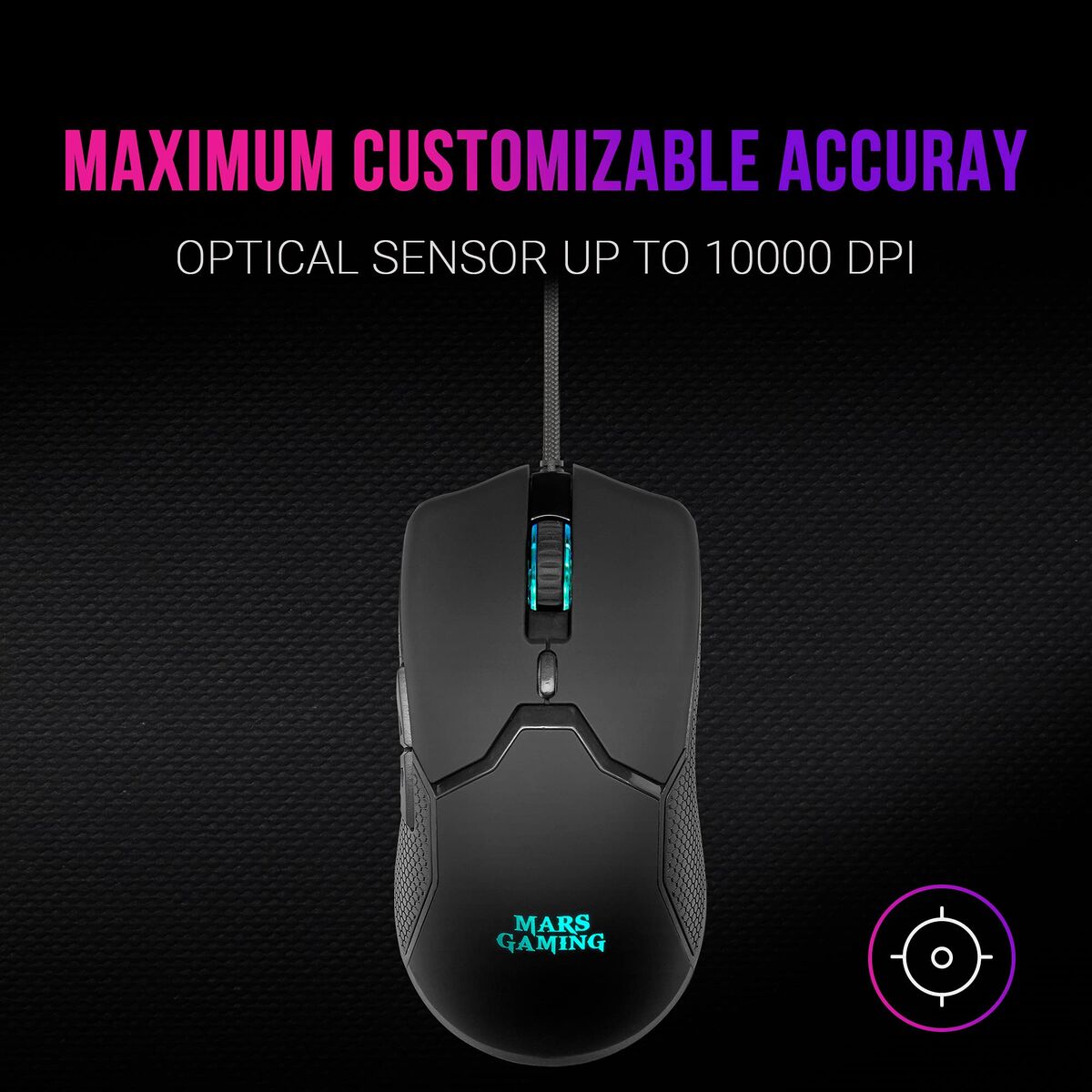 Keyboard with Gaming Mouse Mars Gaming MCPXBES Black Spanish Qwerty