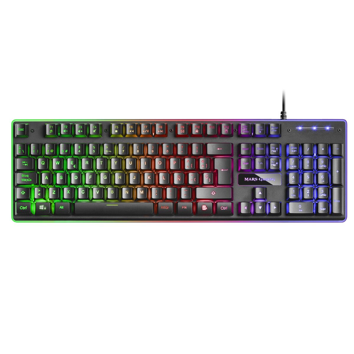 Keyboard with Gaming Mouse Mars Gaming MCPXBES Black Spanish Qwerty