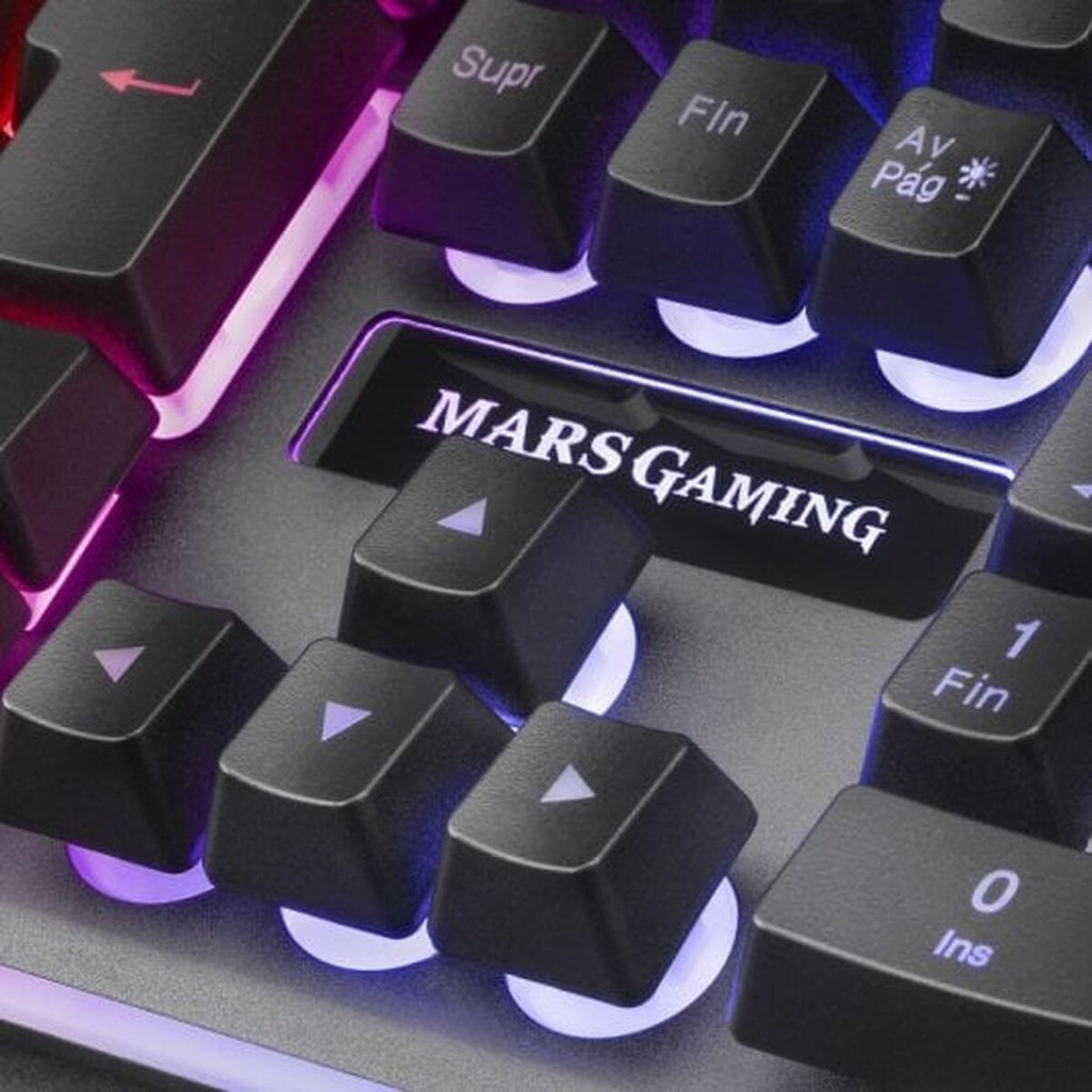 Keyboard with Gaming Mouse Mars Gaming MCPXBES Black Spanish Qwerty
