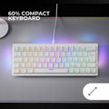 Gaming Keyboard Mars Gaming MKMINIPROWBES Qwerty US White