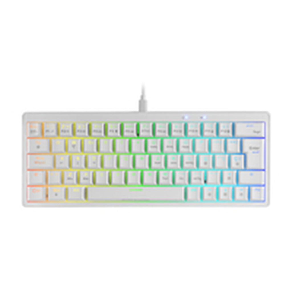 Gaming Keyboard Mars Gaming MKMINIPROWBES Qwerty US White