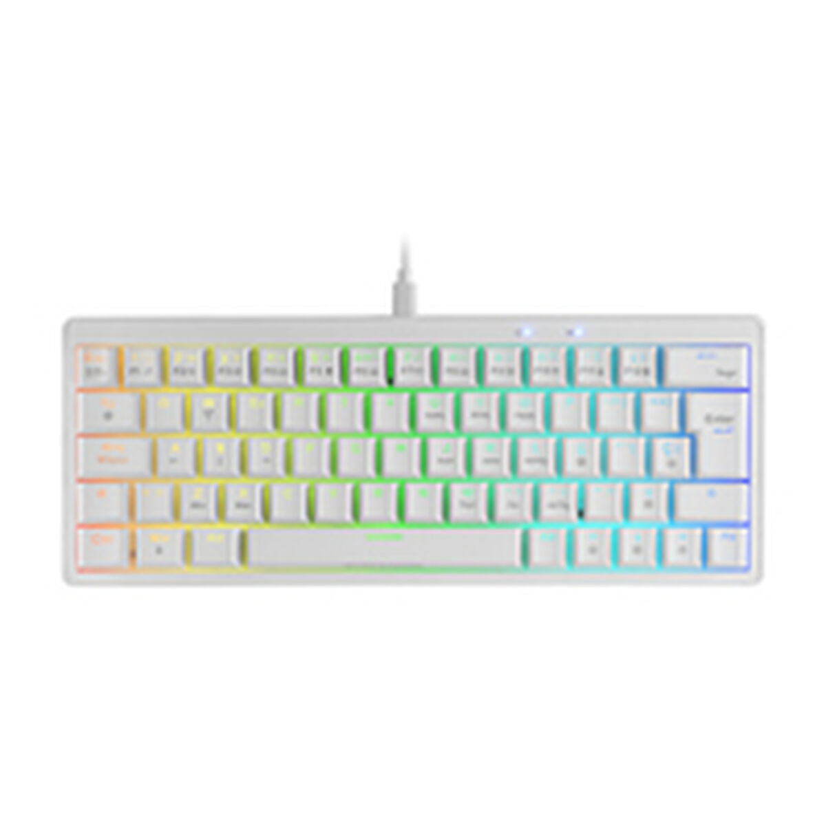 Gaming Keyboard Mars Gaming MKMINIPROWBES Qwerty US White