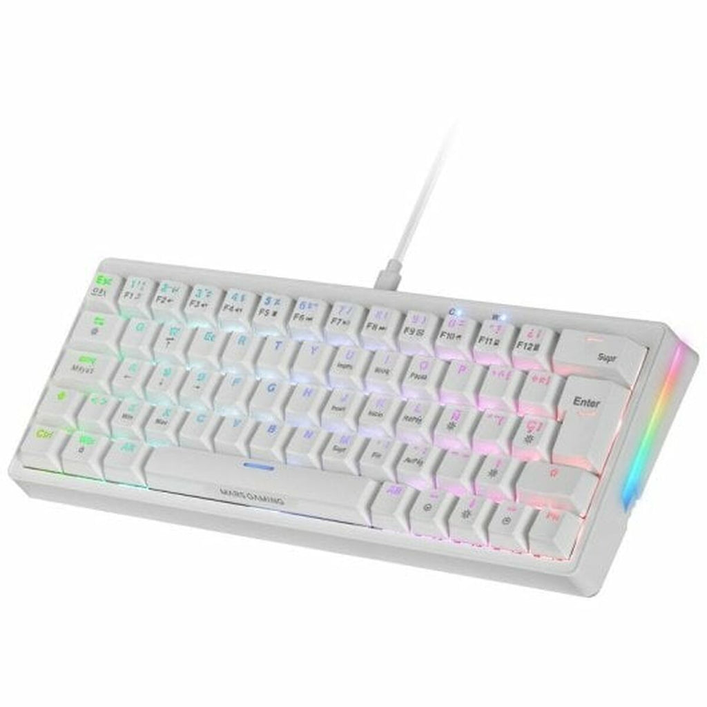 Gaming Keyboard Mars Gaming MKMINIPROWBES Qwerty US White