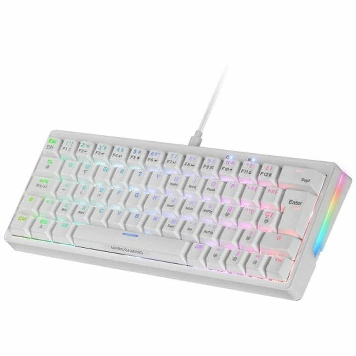 Gaming Keyboard Mars Gaming MKMINIPROWBES Qwerty US White
