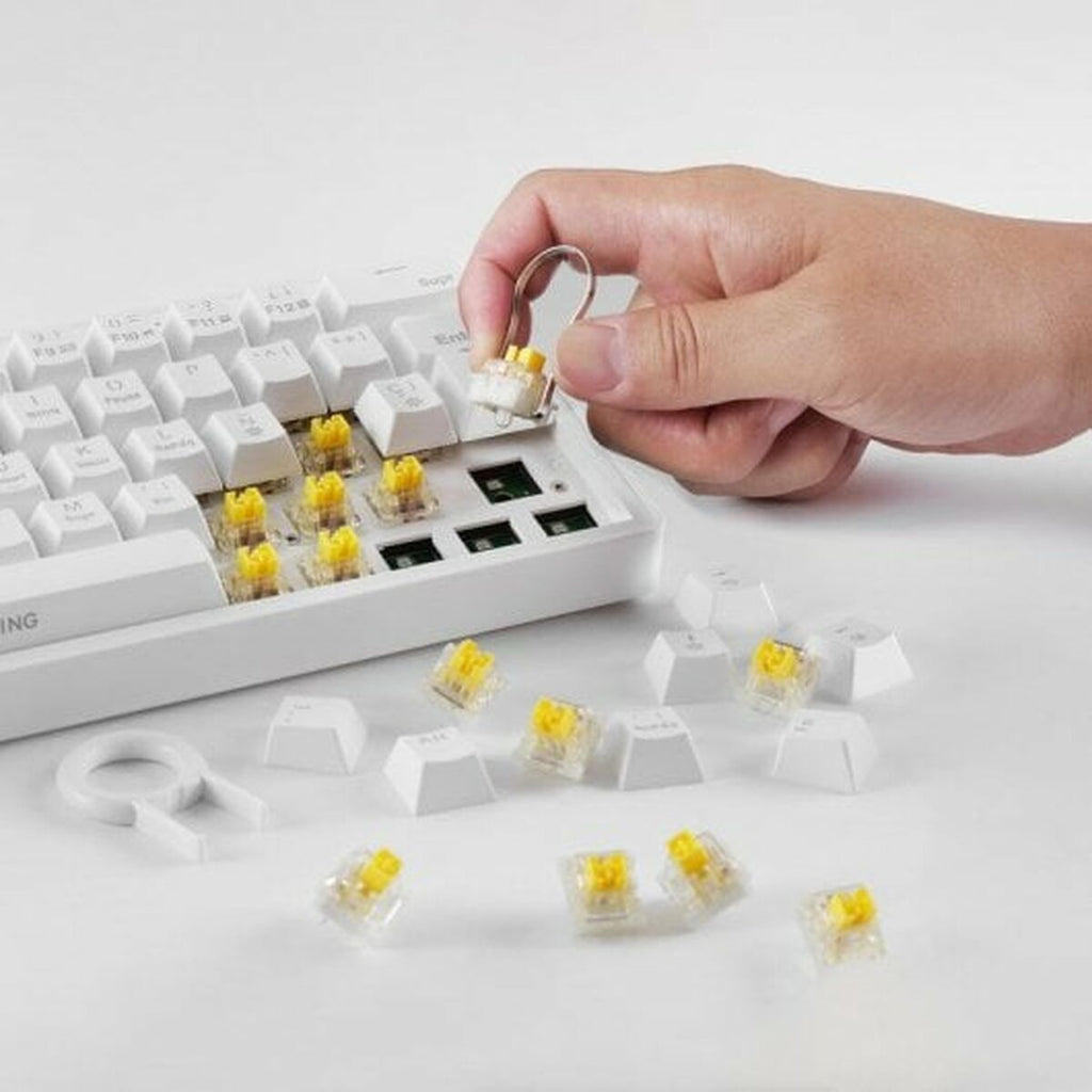 Gaming Keyboard Mars Gaming MKMINIPROWBES Qwerty US White