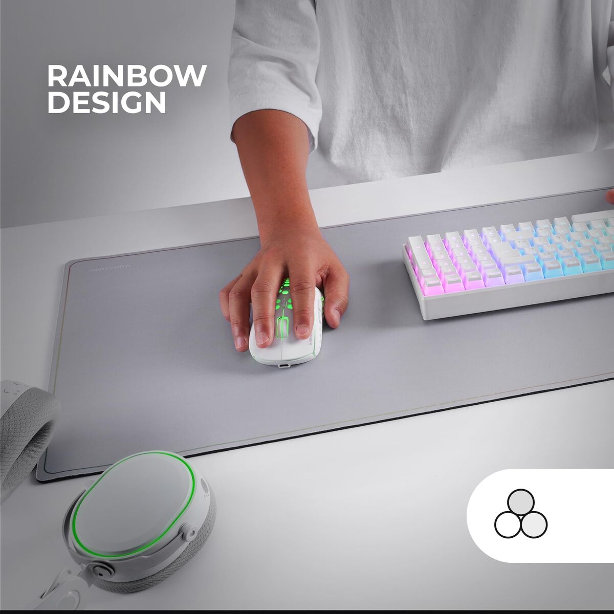Gaming Mouse Mat Mars Gaming Mmp224 White