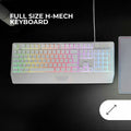 Gaming Mouse Mars Gaming MK124WES White Spanish Qwerty