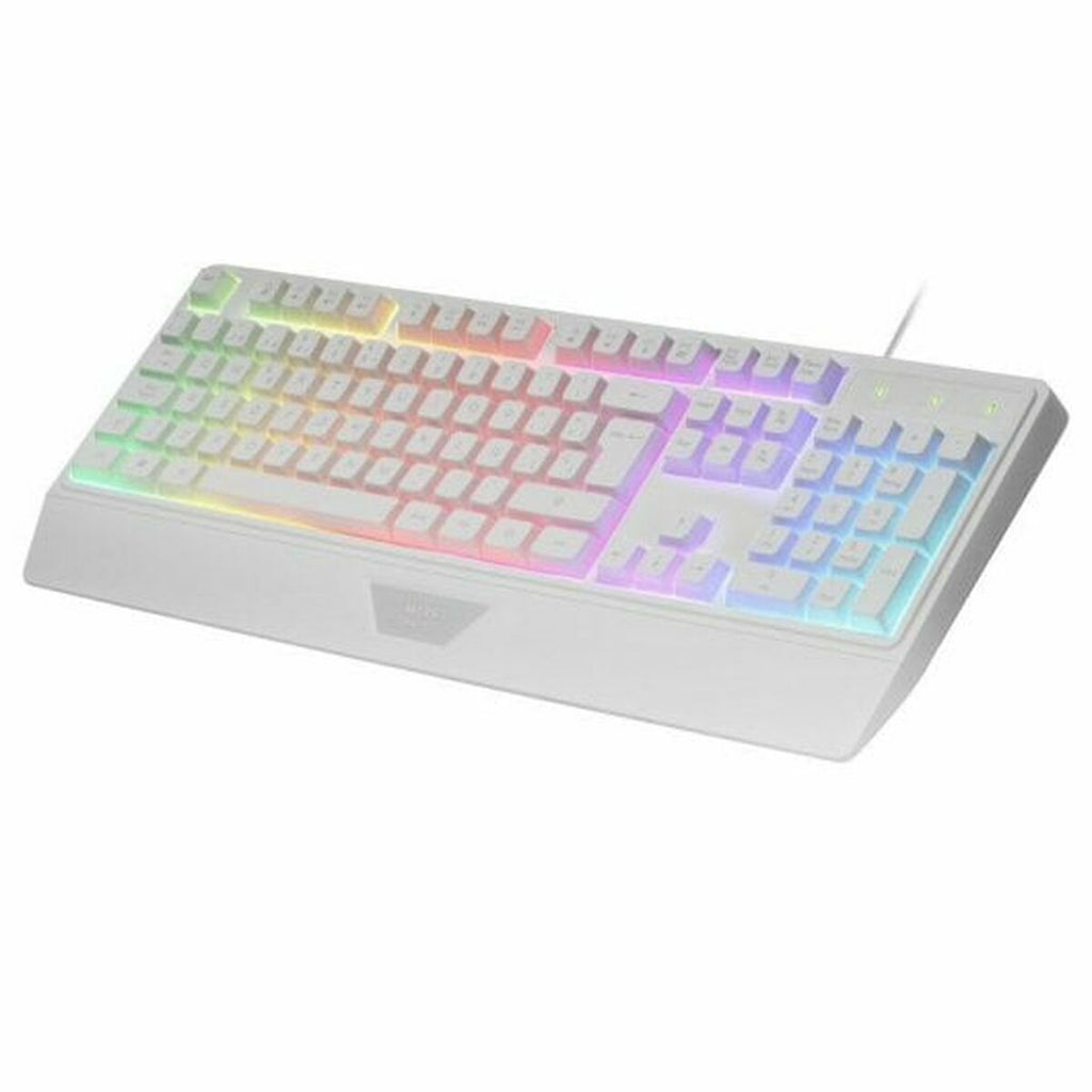 Gaming Mouse Mars Gaming MK124WES White Spanish Qwerty
