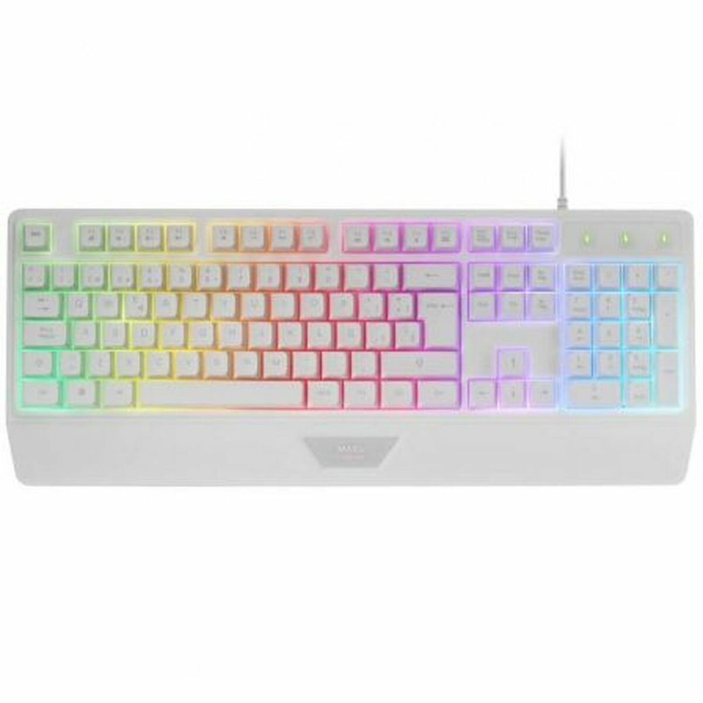 Gaming Mouse Mars Gaming MK124WES White Spanish Qwerty