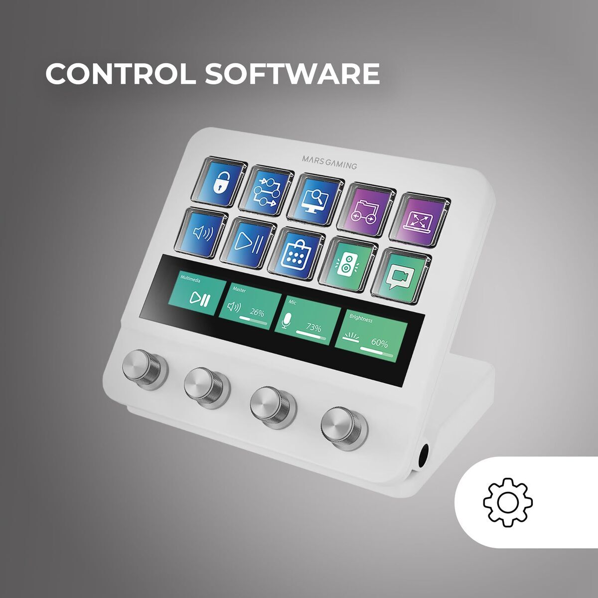 Keyboard Mars Gaming MSDPROW White